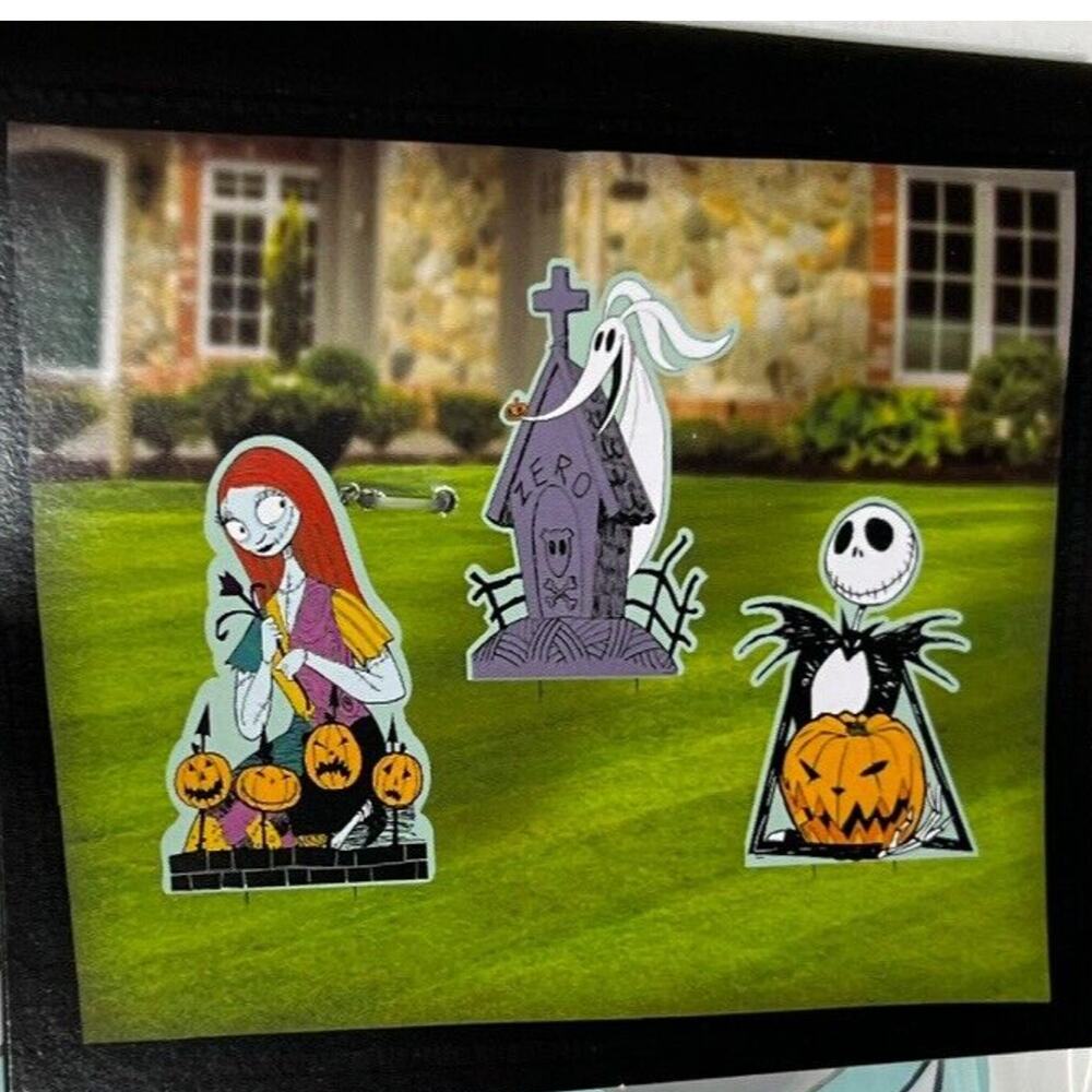 Nightmare Before Christmas Yard Decoration Kit 3 Yard Standees NEW Halloween